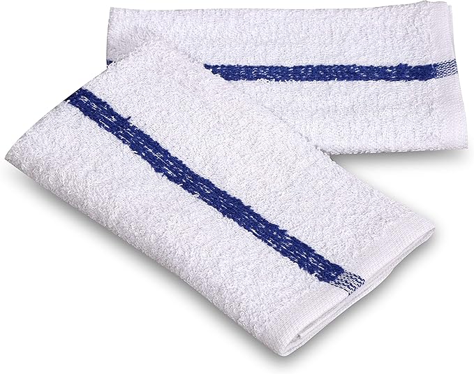 GOLD TEXTILES 120 PC New Cotton Blend White Restaurant Bar Mops Kitchen Towels - Image 2