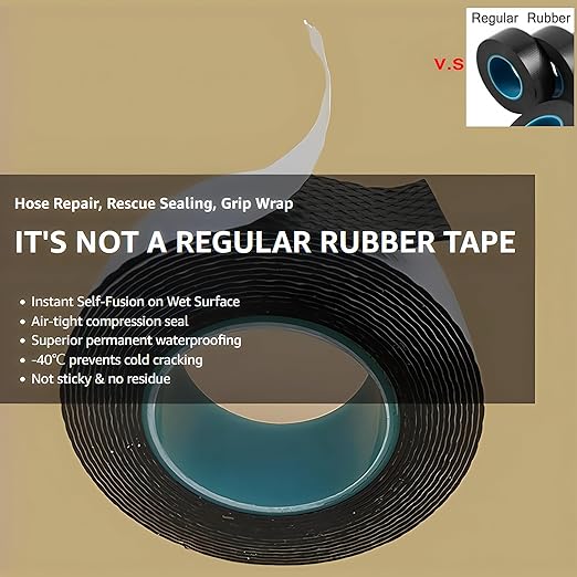 4 Rolls Butyl Rubber Self-Fusing Tape | IP67 Waterproof & 35KV Insulated | - Image 3