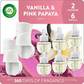 Air Wick Plug In Scented Oil Starter Kit, 2 Warmers + 6 Refills, Vanilla & Pink by AirWick