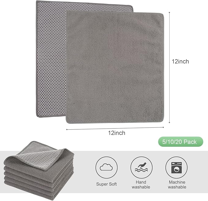 SINLAND Microfiber Dish Cloths Dish Rags - Image 2