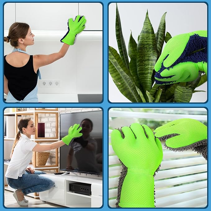 Ferraycle 2 Packs Car Wash Mitt 5 Finger Microfiber Wash Mitts Auto Car Dusting - Image 7