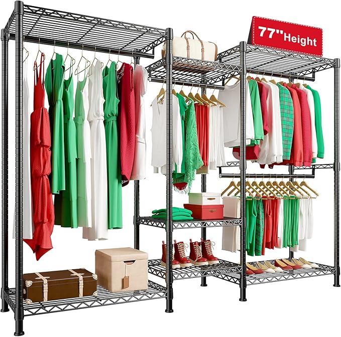 Raybee Clothes Rack, 725 LBS Clothing Rack Adjustable Clothing Racks by Raybee