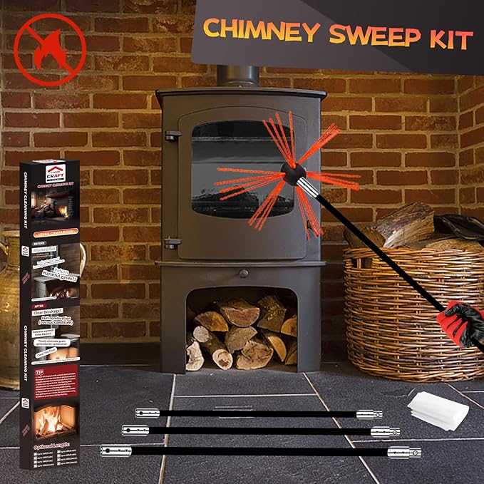 30 Feet Chimney Sweep Kit, Chimney Cleaning Kit - Image 7