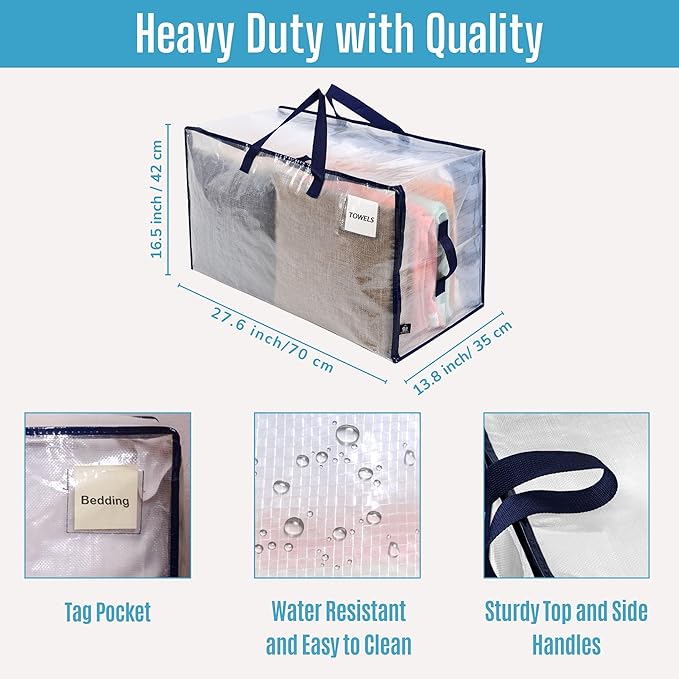 VENO 6 Pack Moving and Storage Bags, Heavy Duty, Alternative to Moving Boxes - Image 3