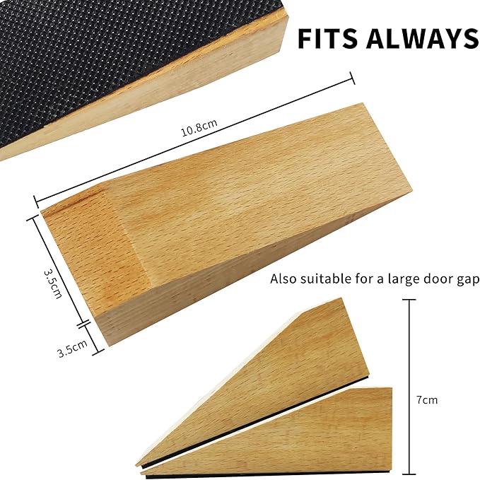 2 Pack Wooden Door Stop - Image 6
