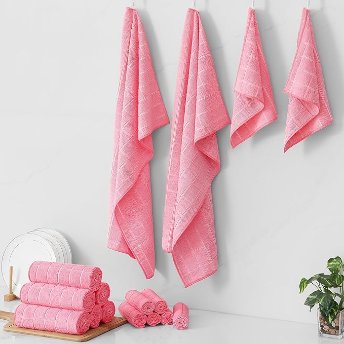 Homaxy Microfiber Kitchen Towels and Dishcloths Set, 16 Pack Soft and Absorbent - Image 8