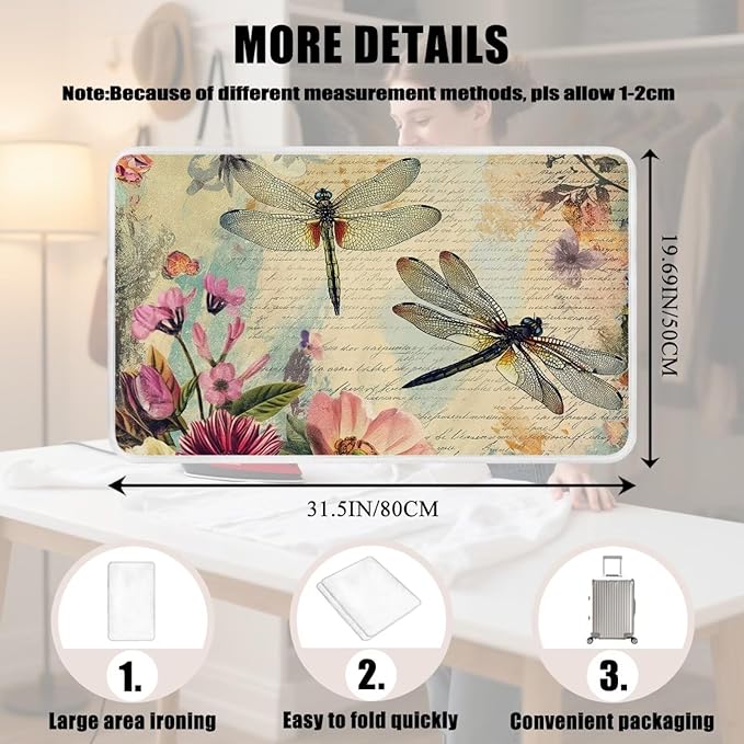 Vintage Ironing Pad Dragonfly Ironing Blanket Thick Travel Iron Pad Heat - Image 7