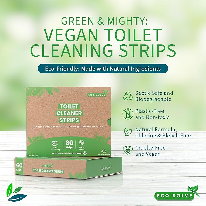 Toilet Bowl Cleaner Strips, Eco-friendly, Septic Safe, Removes Odors & Stains - Image 7