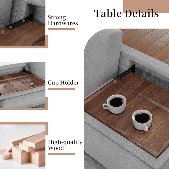 JAMFLY 108" Modular Sectional Sofa - Image 5