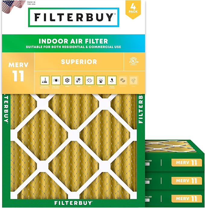 Filterbuy 18x24x2 Air Filter MERV 11 Allergen Defense Replacement, by Filterbuy
