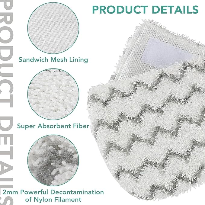 Sgizoku S1000 S2001 Steam Mop Replacement Pads - Image 4