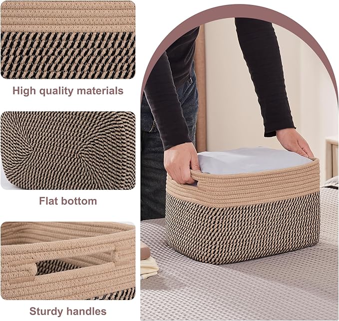 OIAHOMY 4 Pack Storage Baskets for Organizing, Basket for Shelves - Image 3