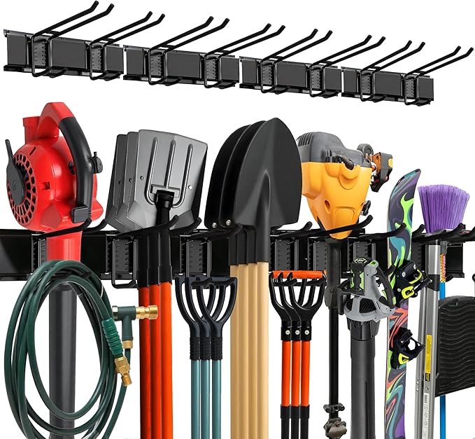 Garage Wall Organizer | 64" Heavy-Duty Tool Storage Rack | Adjustable by Tidyme