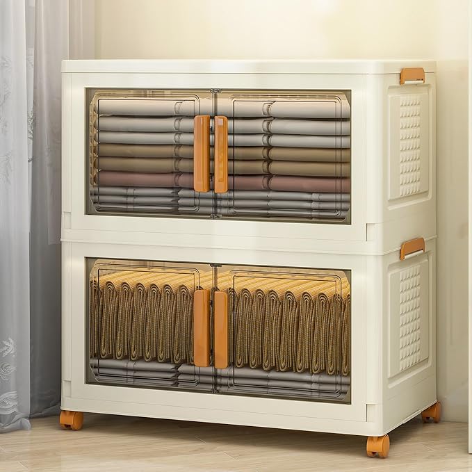 2 Tier Extra Large Stackable Storage Bins by Unknown