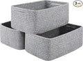 3 Pack Small Storage Baskets for Organizing, Cute Woven Decorative Gift Baskets by OIASKET