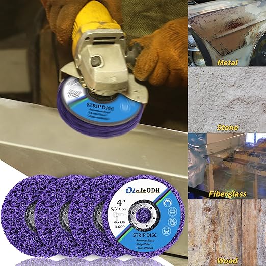 20 Pcs 4" x 5/8" Strip Discs Bulk, Paint Stripping and Rust Removal Wheels - Image 6