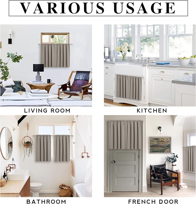 RYB HOME Small Curtains for Door Windows - Image 7