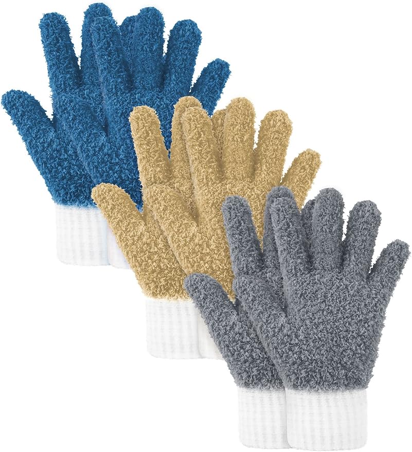 Bencailor 3 Pairs Microfiber Plant Dusting Gloves Leaf Cleaning Gloves by Bencailor