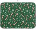 Christmas Candy Cane Dish Drying Mat by Wamika