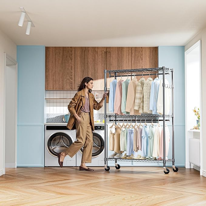 IZEUK Heavy Duty Rolling Garment Rack - Image 7