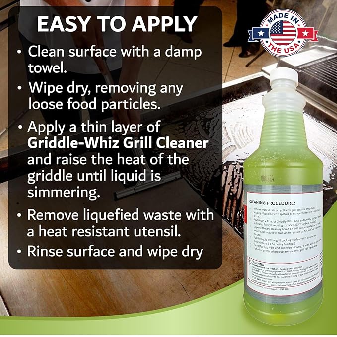 Griddle-Whiz Grill & Griddle Cleaner | Removes Grease, Food Residue, Burnt On - Image 6
