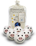 Friendsheep Wool Dryer Balls 6 Pack XL Organic Premium Reusable Cruelty Free by Friendsheep