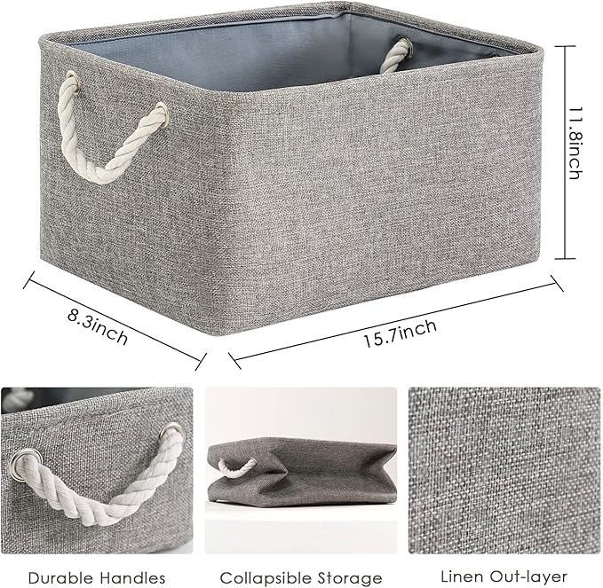 TheWarmHome Large Storage Bins- Storage Baskets - Image 2