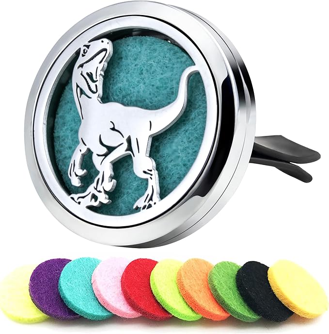 AZNECK Car Essential Oil Diffuser Vent Clip Car Diffuser Vent Clips Dinosaur by AZNECK