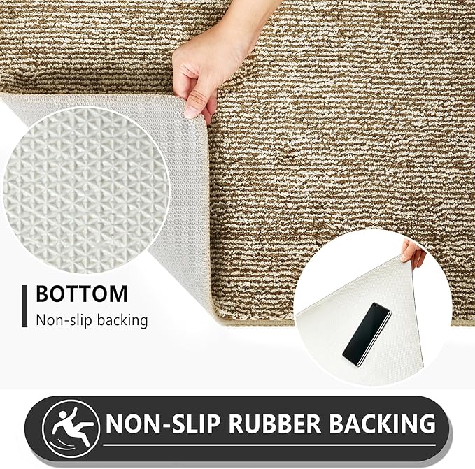 REFETONE Indoor Doormat, Front Door Mat 32"x40" Absorbent Rubber Backing Non - Image 5