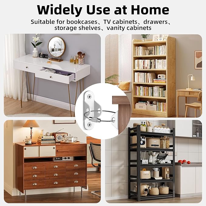 10-Pack Baby Proof Heavy Duty Furniture Anchors - Image 3