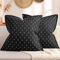 ZWJD Pillow Covers 24x24 Set of 2 Soft Polyester Textured Pillow Covers by ZWJD