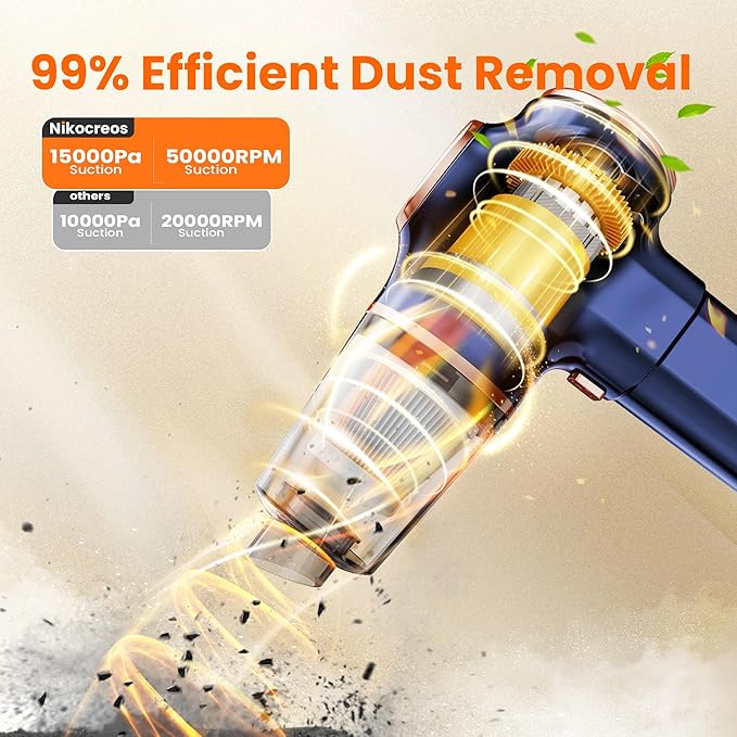 Portable Car Vacuum Cordless Mini Handheld Vacuums Cleaner Rechargeable - Image 4