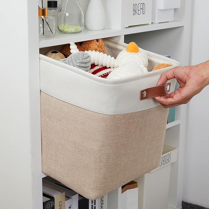 DULLEMELO Fabric Storage Cubes, 13 inch Cube Stroage Bins - Image 6