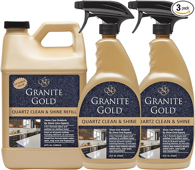 Granite Gold Quartz Clean & Shine Streak-Free Cleaner Deeps Cleans and Polishes by GraniteGold