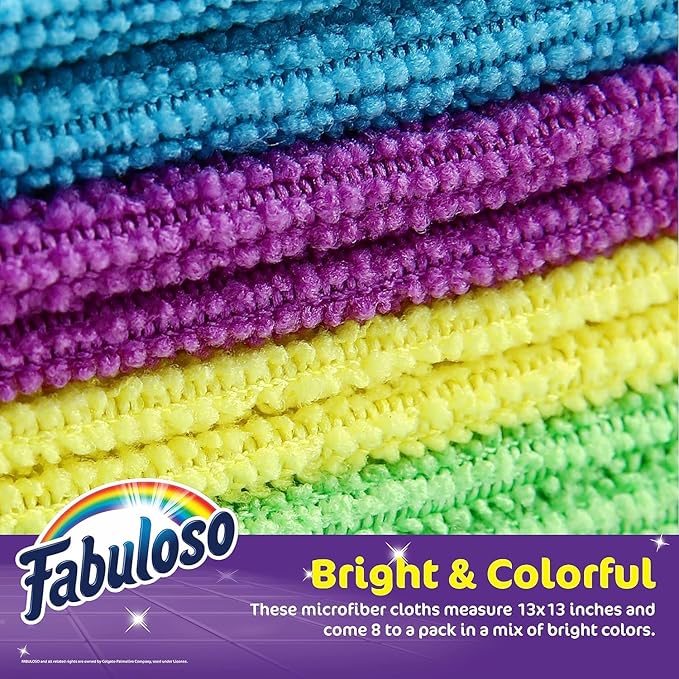 Fabuloso Microfiber Cleaning Cloths, Rainbow - Image 3