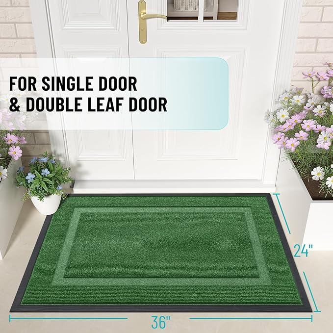 OLANLY Front Door Mat Indoor Outdoor Entrance, Waterproof All-Season, - Image 3