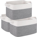 OIAHOMY 3 Pack Storage Basket for Organizing, Woven Basket Basket by MasterofSpaceOptimization