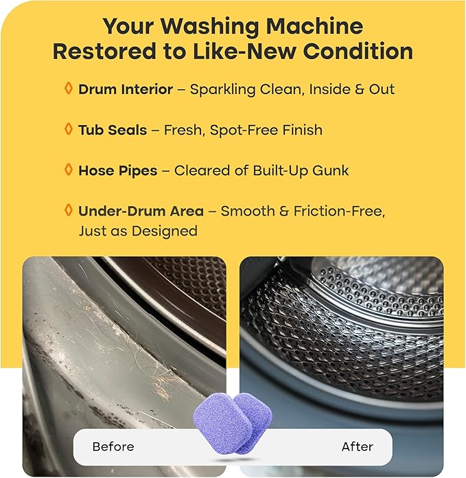 Washing Machine Cleaner Tablets Ultra – 40% Stronger Formula: Designed - Image 8