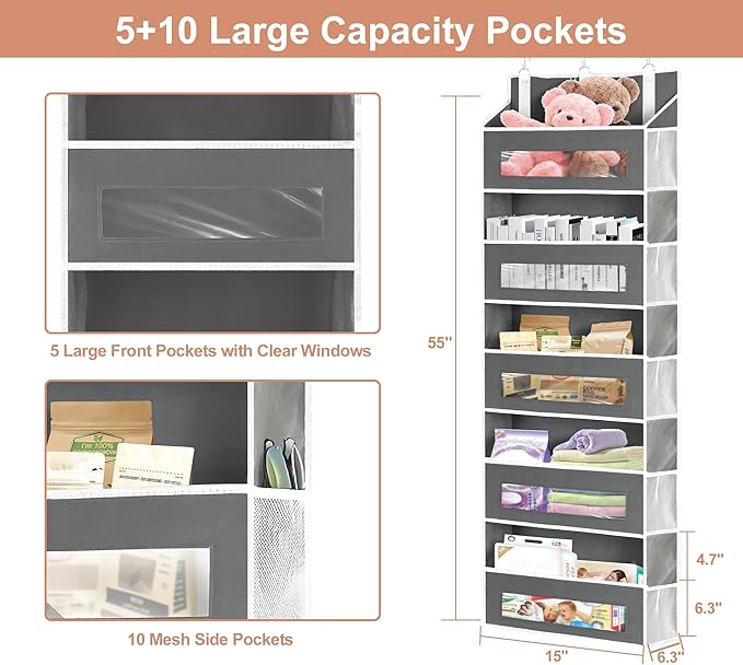 5-Tier Over The Door Storage Organizer - Image 2