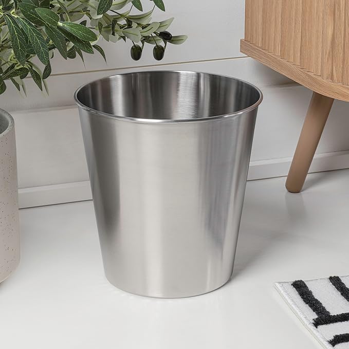 happimess HPM1113C Nolan Modern Classic Smooth Steel 2-Gallon Wastebasket - Image 2