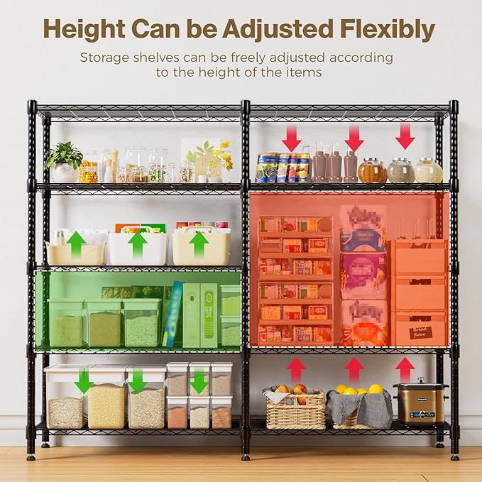 Himimi 72" W Wire Rack Shelving-2000LBS Capacity, Adjustable Storage Shelves - Image 5
