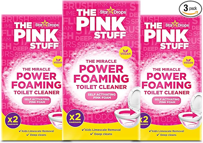 Stardrops The Pink Stuff Miracle Power Foaming Toilet Cleaner – Self-Activating by ThePinkStuff