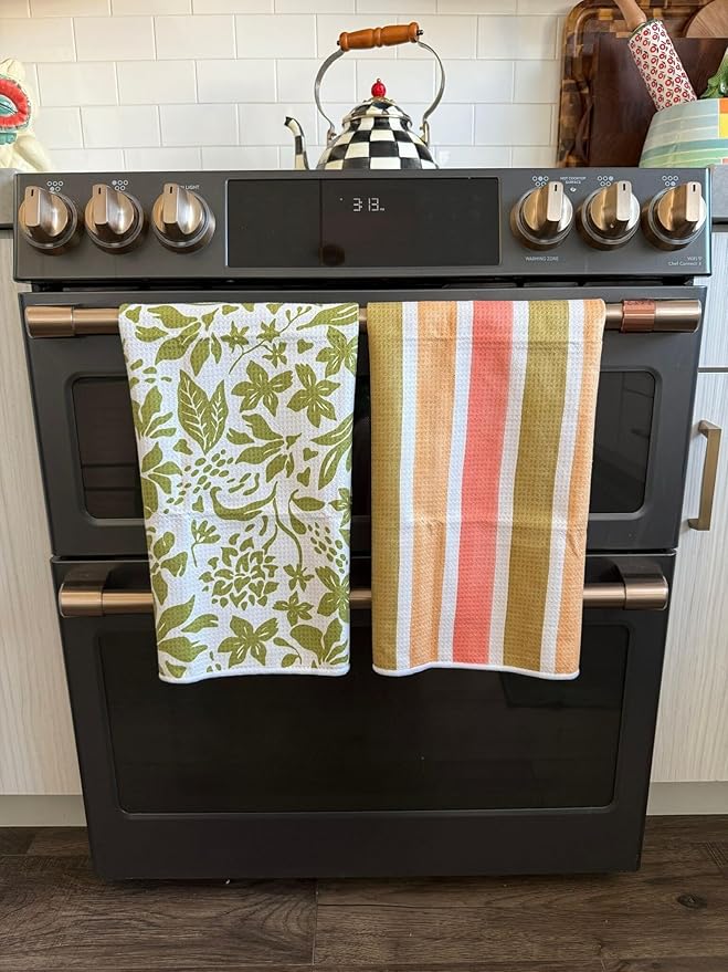 2 Double Sided Microfiber Hand Towels, 17x27 Inches Waffle Design Kitchen - Image 8