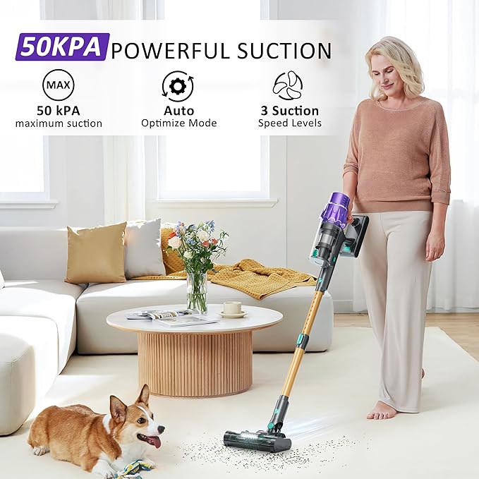Cordless Vacuum Cleaner, 50KPA/70Mins Vacuum Cleaners - Image 3