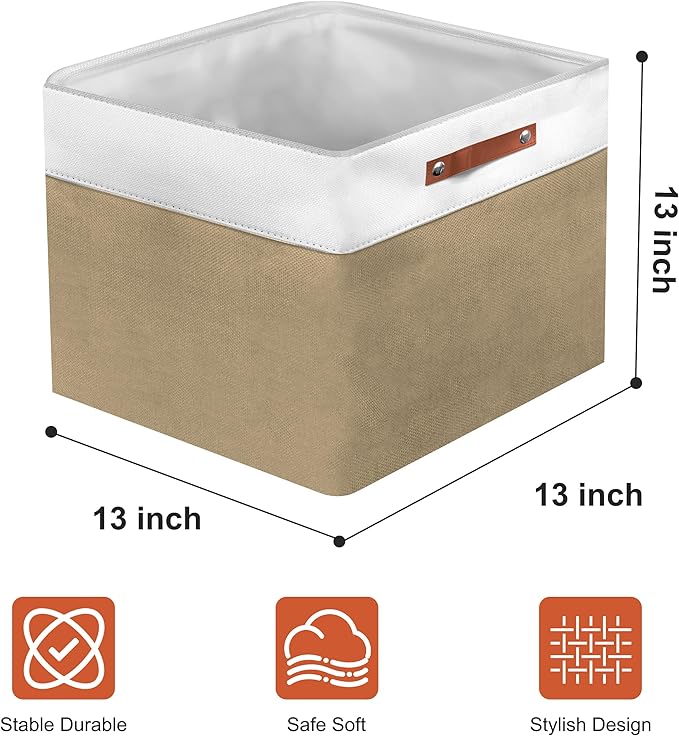 13in Open Fabric Storage Basket - Image 2