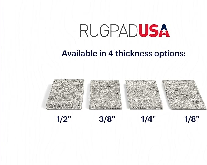 RUGPADUSA - Dual Surface - 6'x9' - 1/2" Thick - Felt + Rubber - Non-Slip - Image 9