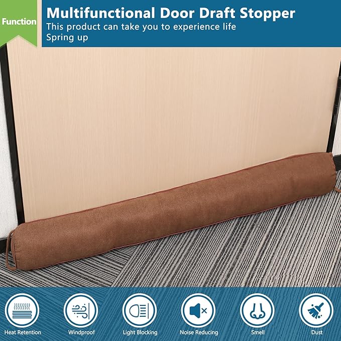 Triangle Under Door Draft Stopper 40 inch Weighted Draft Blocker Bottom Seal - Image 8
