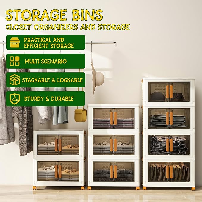2 Tier Stackable Plastic Storage Bins - Image 3