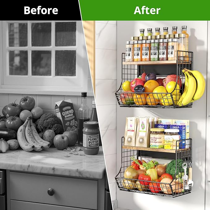 2 Pack Magnetic Shelf for Fridge - Image 7