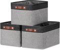 DULLEMELO Fabric Baskets for Storage, Rectangular Fabric Storage Bins by DULLEMELO